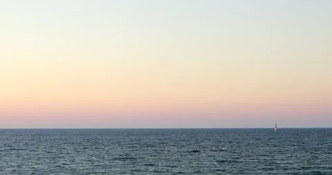 Boat sailing during sunset Video stock 147180010