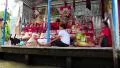 Boat sailing to the floating market in Bangkok, Thailand HD Footage