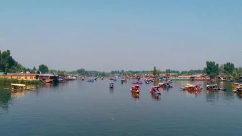 Boat sailing on Mountain river #6 Stock Footage 220343789