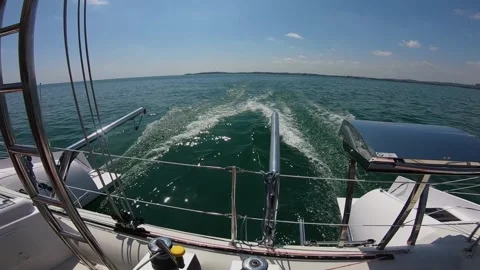 Boat sailing in the ocean 3 Stock Footage 288233597