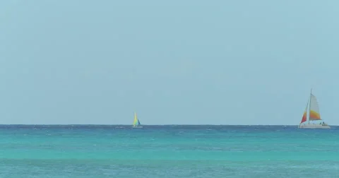 Boat sailing in ocean Stock Footage 58120310