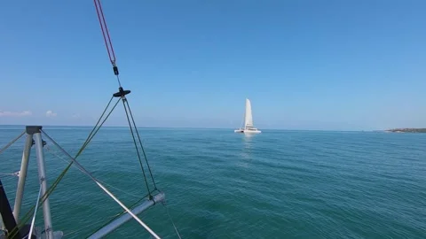Boat sailing in the ocean Stock-Footage 288233611