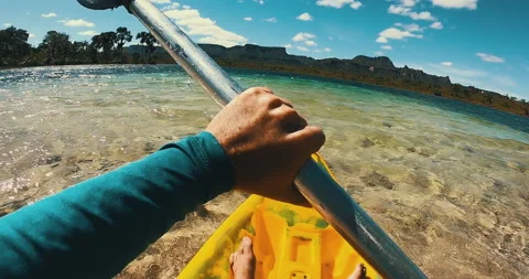 Boat sailing on river through the Amazon region Stock Footage 162524469