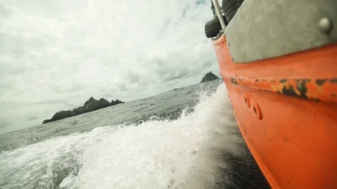 Boat sailing in the sea Stock Footage 108732088