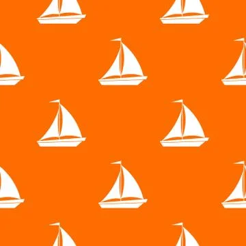 Boat with sails pattern seamless Stock Illustration