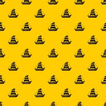 Boat with sails pattern vector Stock Illustration