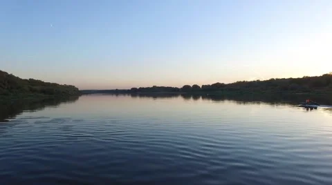 The boat sails on the river 動画素材 56302410