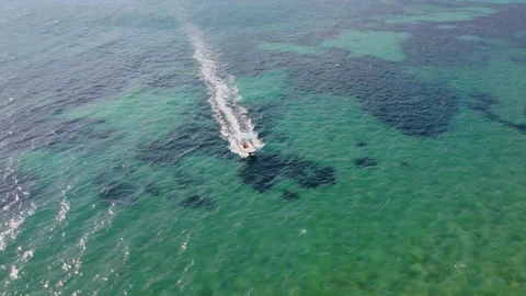 The boat sails on the sea Stock Footage 157652165
