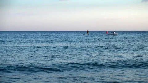 The boat sails by sea to Greece Video stock 80584749