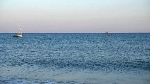 The boat sails by sea to Greece 動画素材 80584778
