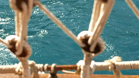 Boat sails through the sea Stock Footage 90540151