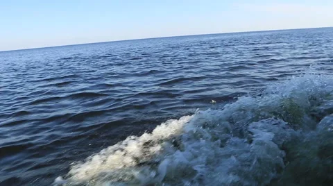 The boat sails through troubled waters Stock Footage 49683660