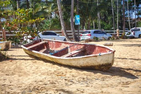 Boat on the sand Foto stock