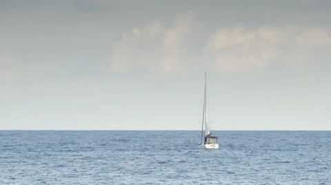 Boat in the Sea 2 Stock Footage 49712205
