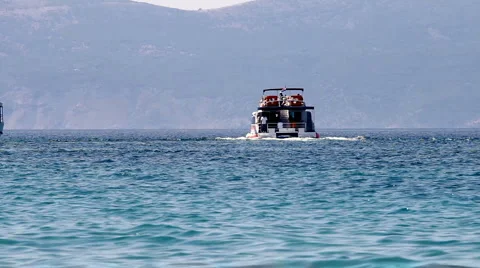 Boat at the sea Video stock 5084271