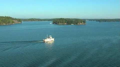 Boat at sea Stock Footage 8927280