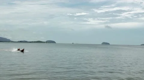 Boat on a sea 스톡 동영상 10725017