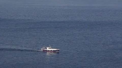 Boat at sea Stock Footage 24881558