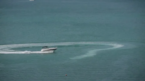 Boat in the sea Stock Footage 32384078