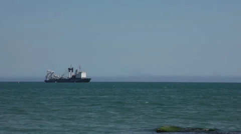 Boat in sea Stock Footage 50127232