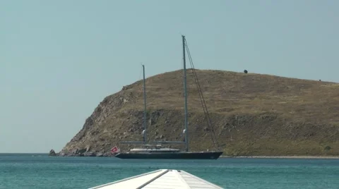 A boat in the sea. Stockbeeldmateriaal 52547798