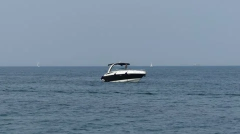 Boat in the sea Stock Footage 65615548