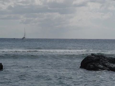 Boat on sea 스톡 동영상 79704868