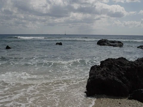 Boat on sea 스톡 동영상 79705777