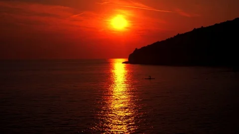 Boat on the sea. Stock Footage 96591159