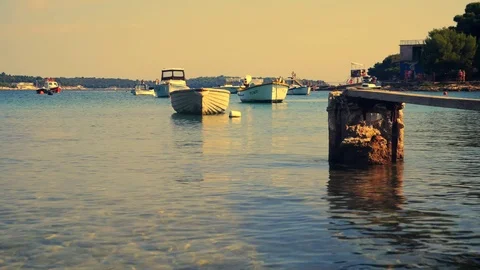 Boat on the sea. Stock Footage 96591234