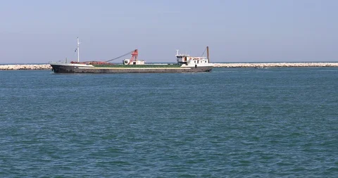 Boat in the sea Stock Footage 105258567