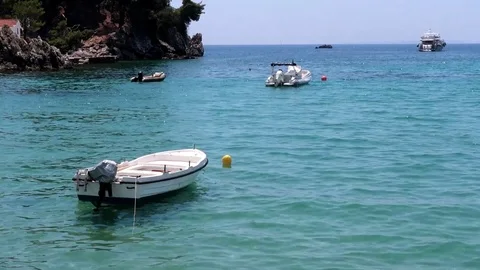 Boat on the sea Video stock 112711110