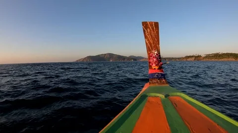 Boat at sea Stock Footage 124420449