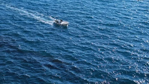 Boat on the sea Stock Footage 128452511