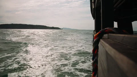 Boat on the sea Stock Footage 309724520