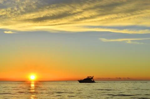 Boat at sea 库存照片