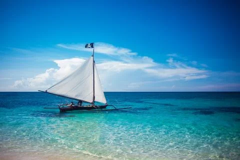 Boat in the sea Foto stock