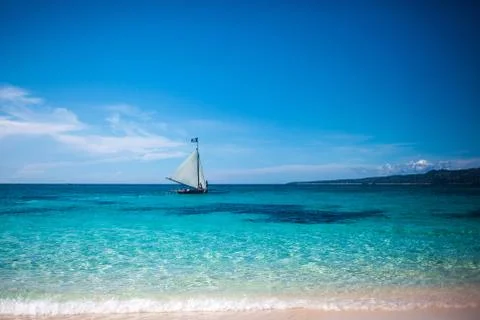 Boat in the sea Foto stock