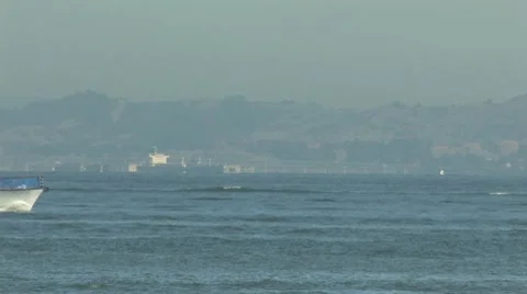 Boat SF Bay Stock-Footage 8851353