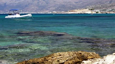 The boat shaking on waves Stock Footage 11524348