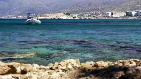 The boat shaking on waves Stock Footage 11525801