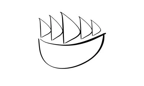 Boat ship black color object icon sign symbol decoration happy columbus day.. Stock Illustration