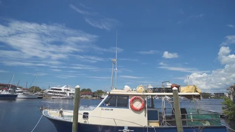 Boat in Shipyard [4K] Stock Footage 80007284