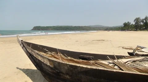 Boat on a shore Stock Footage 42975758
