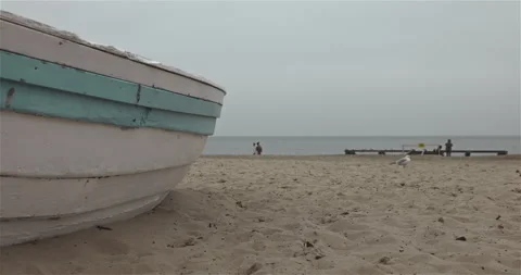 Boat on the shore Stock Footage 297579374