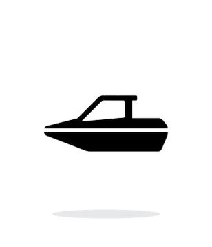 Boat simple icon on white background. 스톡 일러스트