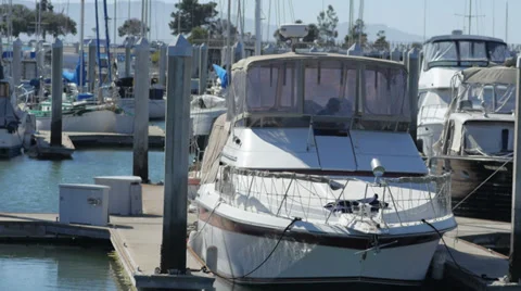 Boat sitting in a dock Stock-Footage 30466831