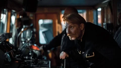 Boat Skipper At Work In Wheelhouse Vidéo 75445508