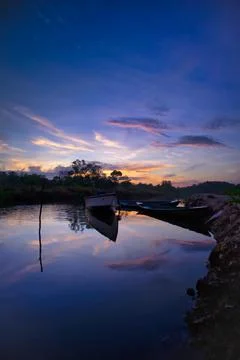 Boat with sky view Stock Photos