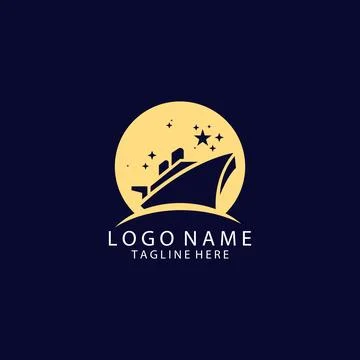 Boat space logo design vector Stock Illustration